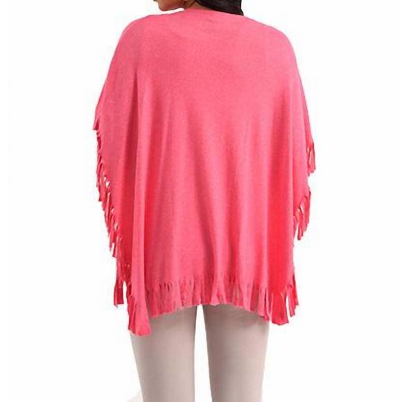 NEW FRENCH KYSS nea fringe kashmira shawl in fuchsia - Picture 2 of 3